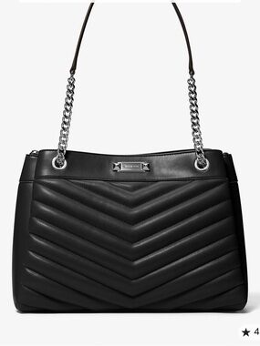 MICHAEL Michael Kors Whitney Quilted Tote Bag - Black-Plus Saffiano Wallet